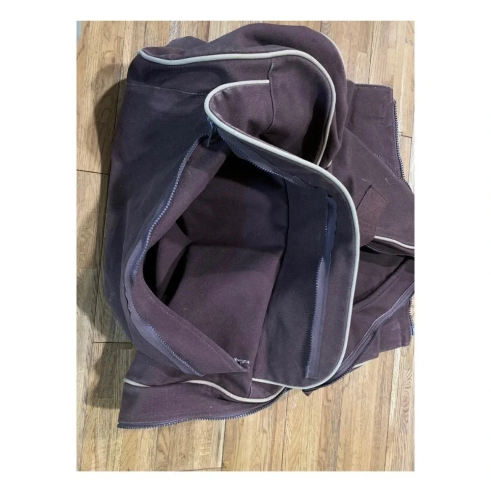 Lands End Square Rigger Garment Bag Brown Canvas Vintage Retro Travel Y2K 90s